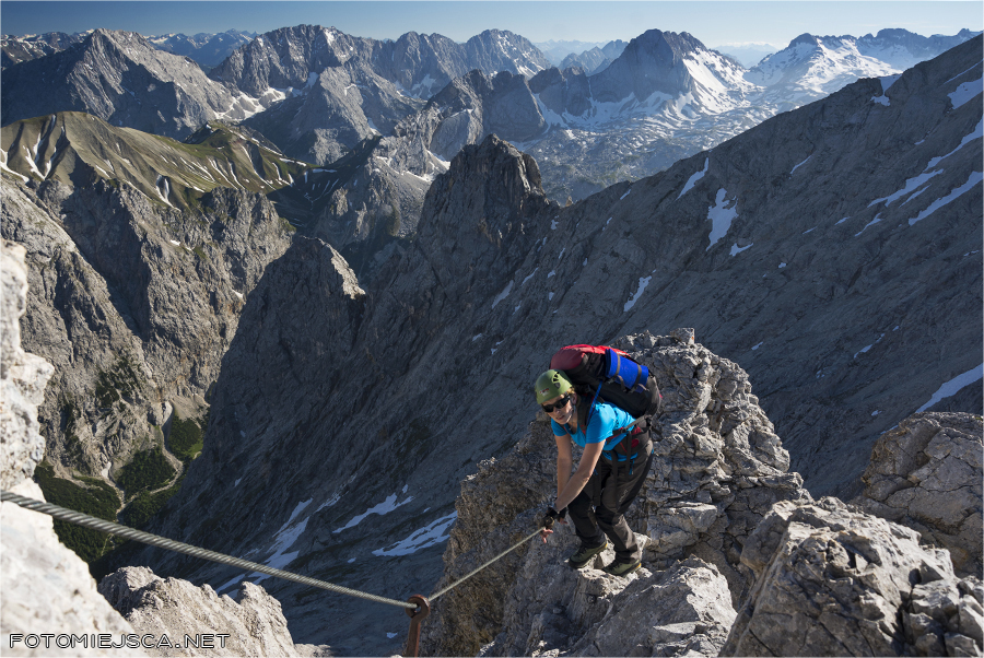 Jubiläumsgrat Grań Jubileuszowa z Alpspitze na Zugspitze Alpy Bawarskie