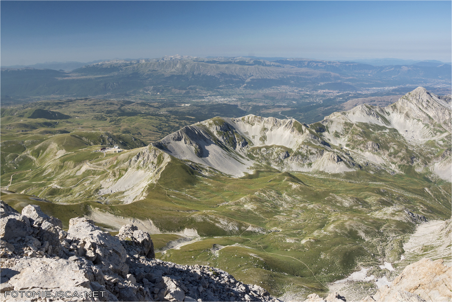 Campo Pericoli widok z Corno Grande occidentale Gran Sasso Apeniny