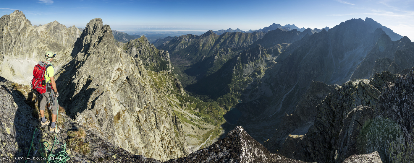 Żłobisty Szczyt panorama Dolina Złomisk 