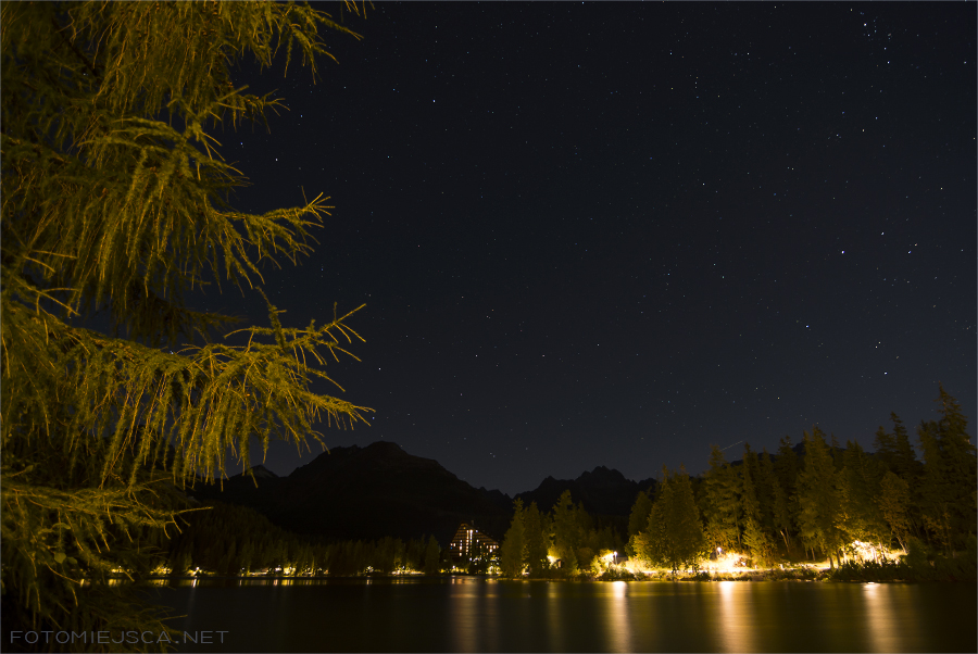 Szczyrbskie Jezioro nocą